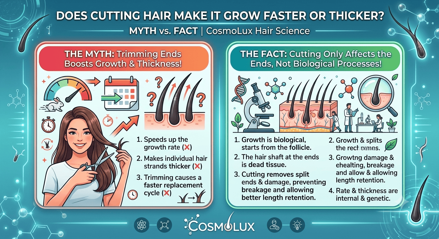 Does Cutting Your Hair Make It Grow Faster or Thicker?