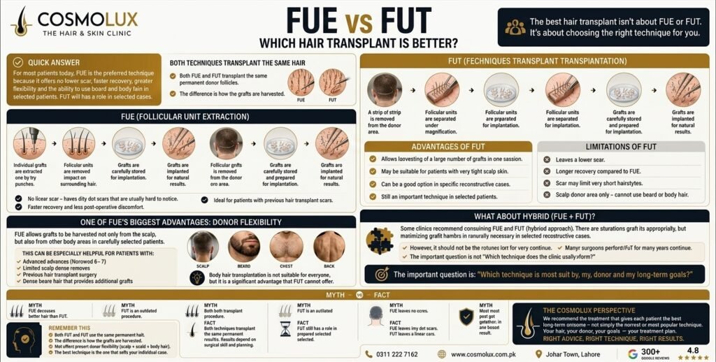 FUE vs FUT Hair Transplant
