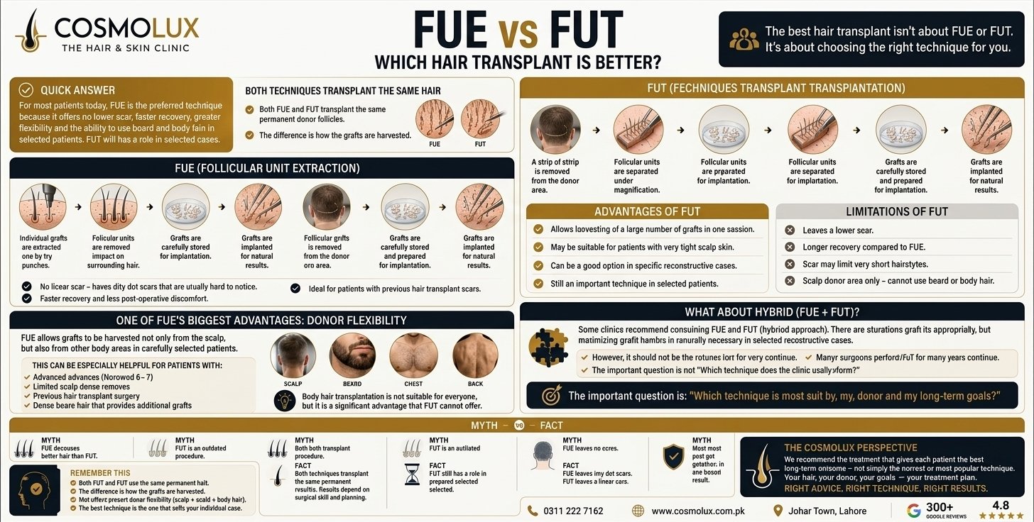 FUE vs FUT: Which Hair Transplant Is Better?