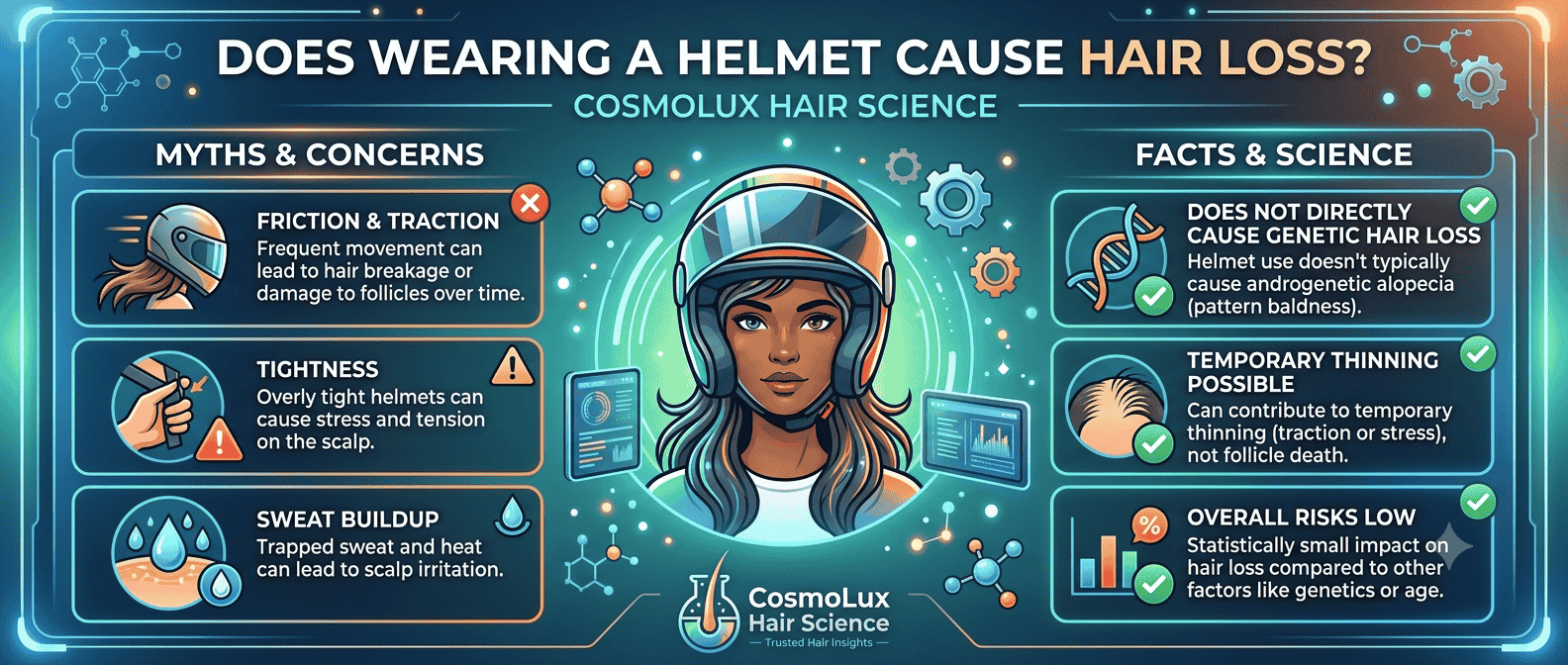 Does Wearing a Helmet Cause Hair Loss?
