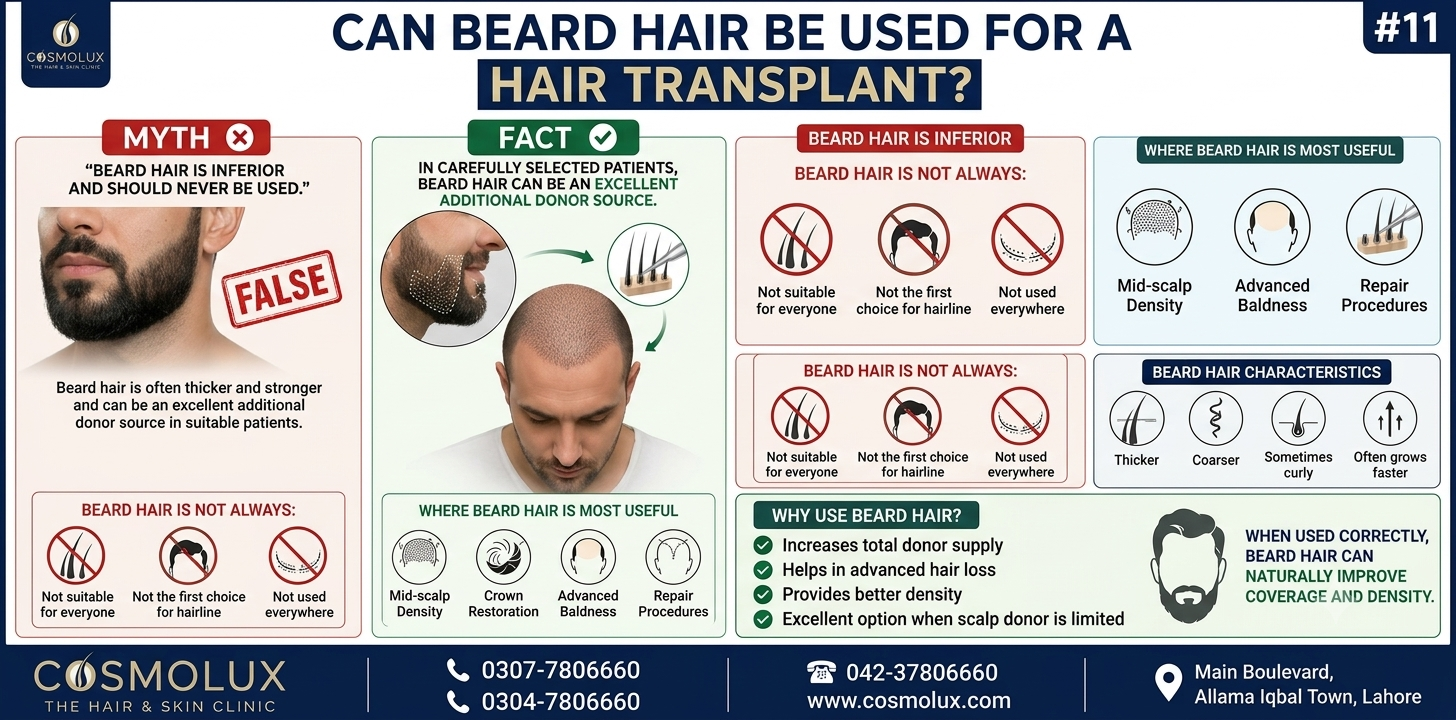 Can Beard Hair Be Used for a Hair Transplant?